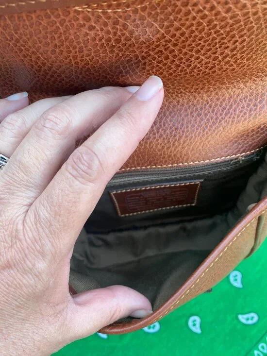 Vintage Coach Sheridan Durham Brown Pebble Leather Mini Crossbody Bag - Picture 9 of 16